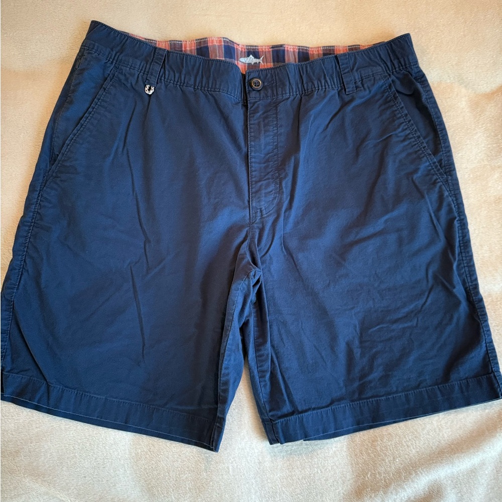 Columbia Blue Flat Front Shorts Casual Style